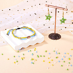 4 Strands 4 Colors AB Color Plated Opaque Glass Beads Strands&nbsp;GLAA-TADJ0001-20C