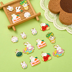 36Pcs 9 Styles Alloy Enamel Pendants&nbsp;ENAM-CJ0003-34