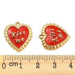 Eco-Friendly Alloy Enamel Pendants&nbsp;ENAM-M061-01G