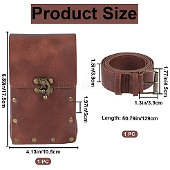 Woman's PU Leather Outdoors Cell phone Waist Bag&nbsp;AJEW-WH0504-39A
