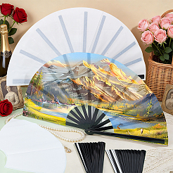 Cloth Hand Held Fan&nbsp;DIY-WH0579-95B