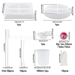 DIY Oval Soap & Soap Storage Box Molds Kits&nbsp;DIY-OC0003-52