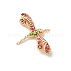 Insect Themes Brass Enamel Pendants&nbsp;KK-B155-01C-01G