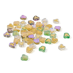 96Pcs 4 Colors Electroplate Transparent Handmade Lampwork Beads&nbsp;LAMP-CW0001-02