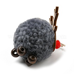 Christmas Themed Plush & Wood Deer Ball Pendant Decoration&nbsp;HJEW-E008-01C