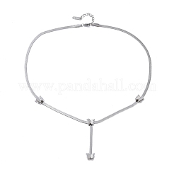 Non-Tarnish 304 Stainless Steel Snake Chain Necklaces&nbsp;NJEW-G081-13P
