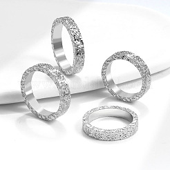 Brass Crushed Ice Pattern Finger Rings&nbsp;FS-WG1F485-06