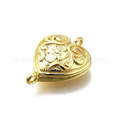 Brass Flower Heart Links&nbsp;KK-K400-49G-03