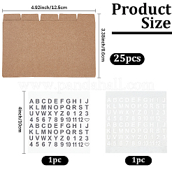 25 Sheets Rectangle Paper Binder Dividers&nbsp;AJEW-CP0009-51