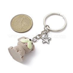Resin Dog Pendant Keychain&nbsp;KEYC-JKC00564-04