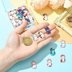 45Pcs 9 Colors Alloy Enamel Pendants&nbsp;ENAM-CJ0007-31
