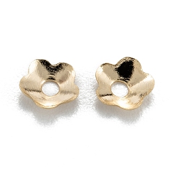 5-Petal Brass Bead Cap&nbsp;X-KK-D063-13G