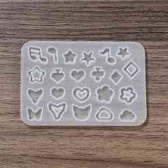 DIY Star/Heart/Flower/Music Note Shaker Filler Silicone Quicksand Molds&nbsp;X-DIY-G079-03B