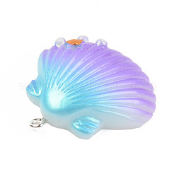 Opaque Resin Pendants&nbsp;X-RESI-S356-059B-01