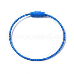 Spray Painted 201 Stainless Steel Wire Cable Keychains&nbsp;BJEW-T019-01P