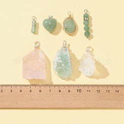 7Pcs 7 Styles Natural Mixed Gemstone Pendants Sets&nbsp;G-FS0005-54