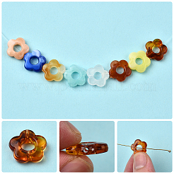 300Pcs Gradient Color Transparent Acrylic Beads&nbsp;OACR-SP0001-87
