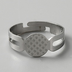 50Pcs Adjustable 304 Stainless Steel Finger Rings Findings&nbsp;DIY-WH0410-54