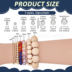 70Pcs 7 Styles DIY Beads Findings Kits&nbsp;DIY-PH0032-76S