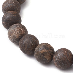 Natural Bronzite Round Beaded Stretch Bracelets for Women Men&nbsp;BJEW-JB11425