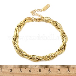 304 Stainless Steel Rope Chain Bracelets&nbsp;BJEW-C084-02G