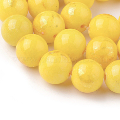 Natural Mashan Jade Beads Strands&nbsp;X-G-F670-A10-10mm