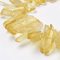 Natural Quartz Crystal Points Beads Strands&nbsp;G-K181-B05