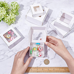 24Pcs 6 Styles Paper with PVC Candy Boxes&nbsp;CON-BC0002-14B