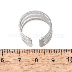 304 Stainless Steel Cuff Open Rings&nbsp;RJEW-P176-01P