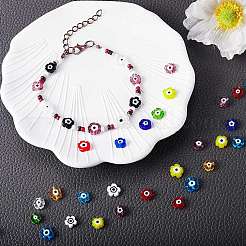 120Pcs 10Colors Handmade Evil Eye Lampwork Beads&nbsp;LAMP-SZ0001-16