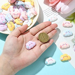 40Pcs 5 Colors Opaque Resin Cabochons&nbsp;CRES-CJ0001-62