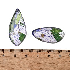 4Pcs Transparent Epoxy Resin Butterfly Wings Pendants&nbsp;RESI-C057-02A