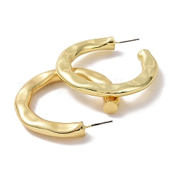 Textured Brass Stud Earrings&nbsp;EJEW-I250-02A