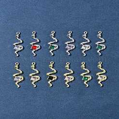 12Pcs 2 Colors Rack Plating Alloy Rhinestone Pendants&nbsp;FIND-FS0003-70