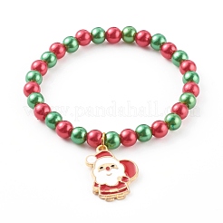 Christmas Theme Stretch Charm Bracelets for Kids&nbsp;BJEW-JB06170