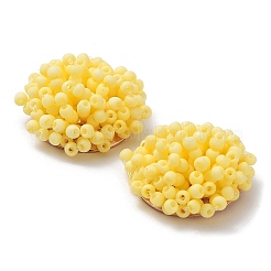 Glass Seed Beaded Cabochons&nbsp;FIND-G058-02F