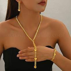 Vintage Iron Heart Necklaces & Bracelets & Earrings Sets for Wedding Party Celebration&nbsp;MC6486