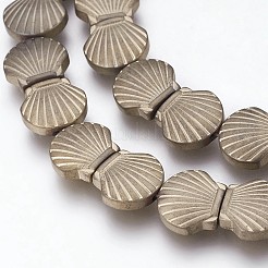 Electroplated Non-magnetic Synthetic Hematite Beads Strands&nbsp;G-P392-T02