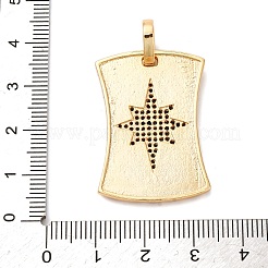 Brass Micro Pave Cubic Zirconia Pendants&nbsp;KK-U076-02G