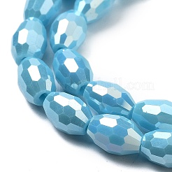 Electroplate Glass Beads Strands&nbsp;EGLA-A037-P6x8mm-B06