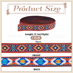 10 Yards Ethnic Style Embroidery Polyester Ribbons&nbsp;OCOR-PH0006-74C