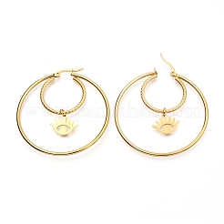 304 Stainless Steel Hoop Earrings&nbsp;EJEW-C501-04G