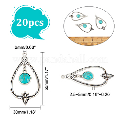 20Pcs Synthetic Turquoise Big Pendants&nbsp;FIND-AR0002-27