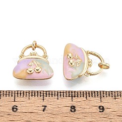 Brass Enamel Pendants&nbsp;KK-T072-25G