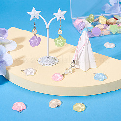 40Pcs 5 Styles Translucent Resin Pendants&nbsp;RESI-TA0003-62