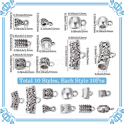 100Pcs 10 Styles Alloy Hangers Links&nbsp;TIBE-SC0002-17