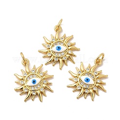 Rack Plating Brass Micro Pave Cubic Zirconia Pendants&nbsp;KK-A177-29G