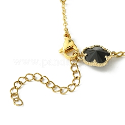Glass Flower Link Bracelets&nbsp;BJEW-JB10219-03