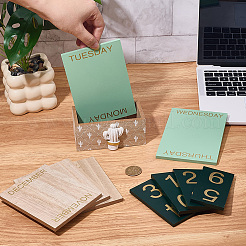 Wood Calendar&nbsp;AJEW-WH20096-56A-01