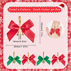 60Pcs 2 Colors Polyester Bowknot&nbsp;AJEW-SC0003-63